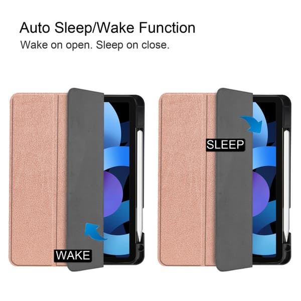 SKALO iPad Air (2020/2022) Trifold Flip Cover - Rosa guld