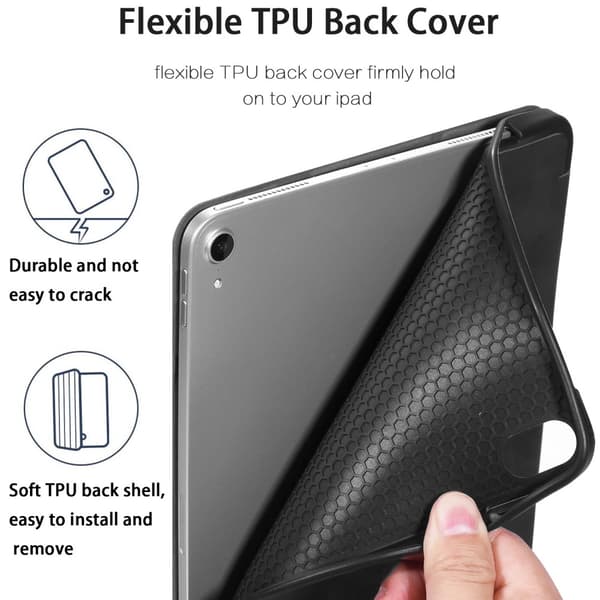 DG MING iPad Air (2020/2022) See Series Trifold Flip Cover - Sort