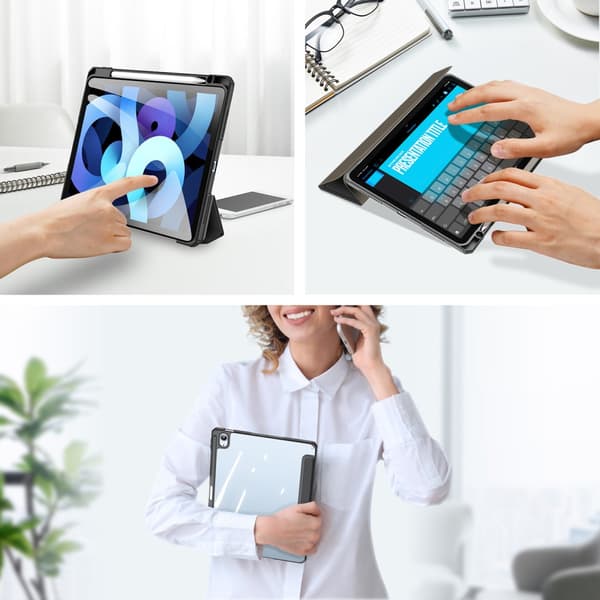 DUX DUCIS iPad Air (2020/2022) TOBY Series Trifold Flip Cover - Sort