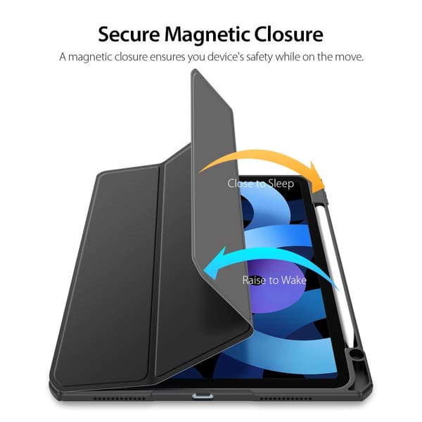 DUX DUCIS iPad Air (2020/2022) TOBY Series Trifold Flip Cover - Sort