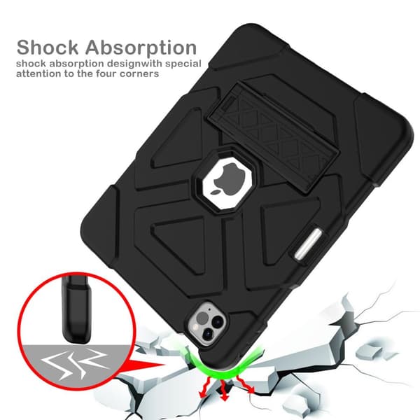 SKALO iPad Air (2020/2022) Extra Shockproof Armor Shockproof Cover - Sort