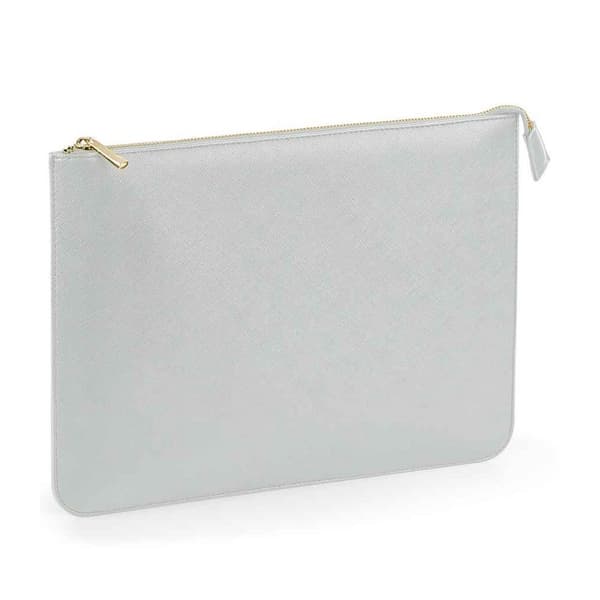 Bagbase Boutique Läder-Look PU dokument ärmen Soft Grey One Size