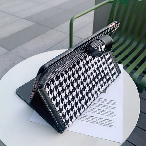 Tablettfodral houndstooth mönster Svart  iPad Mini 6