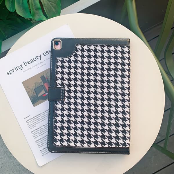 Tablettfodral houndstooth mönster Svart  iPad Mini 6