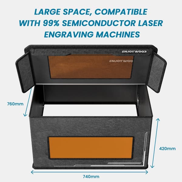 FB2 Engraver Skyddshölje Kapsling Vikbart dammsäkert lock för alla märken Laser Engraver