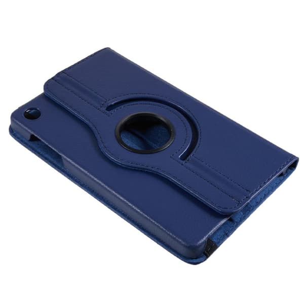 SKALO Lenovo Tab M8 Gen 4 360 Litchi Flip Cover - Mørkeblå