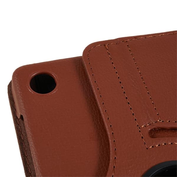 SKALO Lenovo Tab M8 Gen 4 360 Litchi Flip Cover - Brun