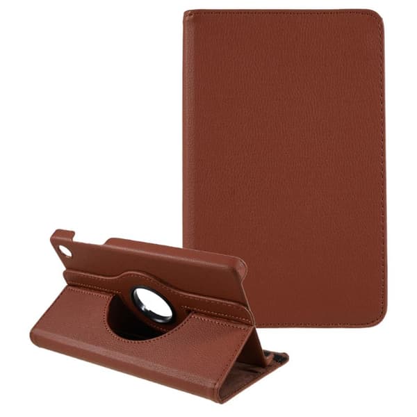 SKALO Lenovo Tab M8 Gen 4 360 Litchi Flip Cover - Brun