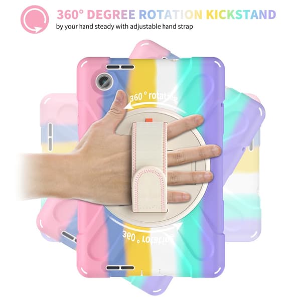 SKALO Lenovo Tab M8 Gen 4 Extra Shockproof Armor Shockproof Cover - Rainbow