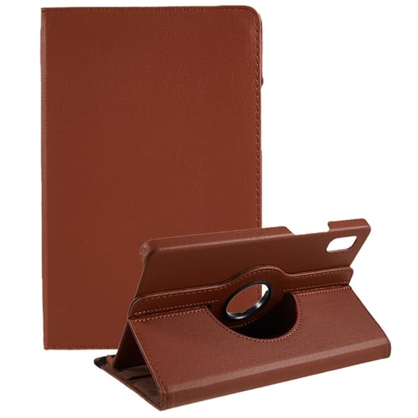 SKALO Lenovo Tab M9 360 Litchi Flip Cover - Brun