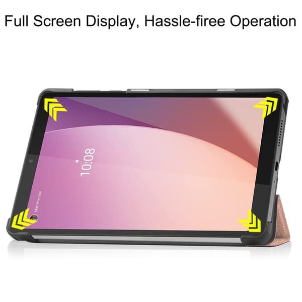SKALO Lenovo Tab M8 Gen 4 Trifold Suojakotelo - Ruusukulta