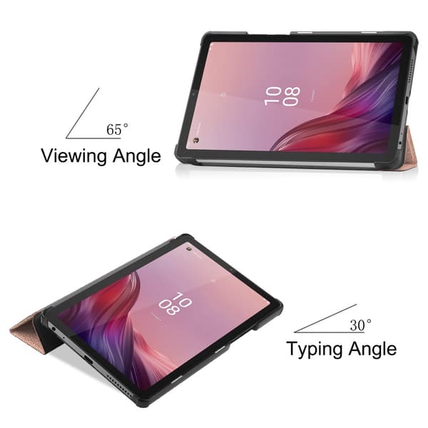 SKALO Lenovo Tab M9 Trifold Flip Cover - Rosa guld