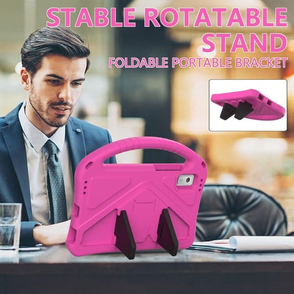 SKALO Lenovo Tab M9 Barnskal med handtag och ställ - Rosa