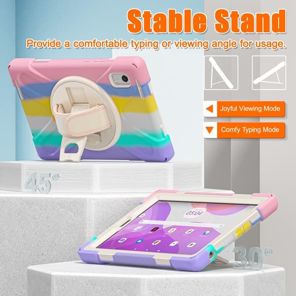 SKALO Lenovo Tab M9 Extra Stöttåligt Armor Shockproof Skal - Rainbow