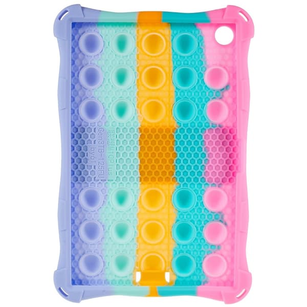 SKALO Lenovo Tab M10 (Gen 3) Stöttåligt Armor Popit Silikon Skal - Rainbow