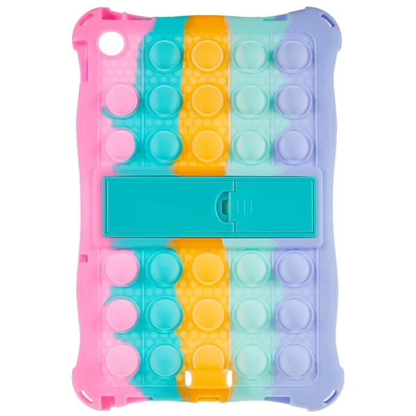 SKALO Lenovo Tab M10 (Gen 3) Stöttåligt Armor Popit Silikon Skal - Rainbow