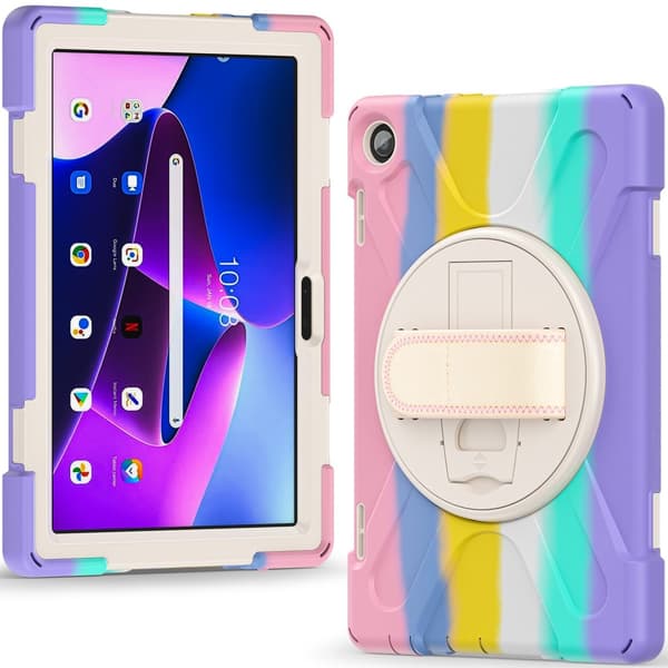 SKALO Lenovo Tab M10 (Gen 3) Extra Shockproof Armor Shockproof Cover - Rainbow