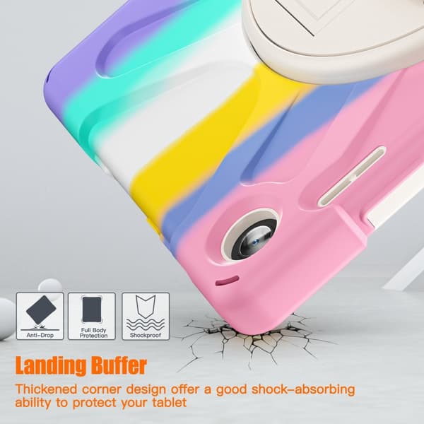 SKALO Lenovo Tab M10 (Gen 3) Extra Shockproof Armor Shockproof Cover - Rainbow