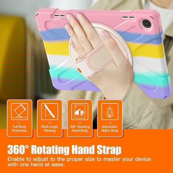 SKALO Lenovo Tab M10 (Gen 3) Extra Shockproof Armor Shockproof Cover - Rainbow