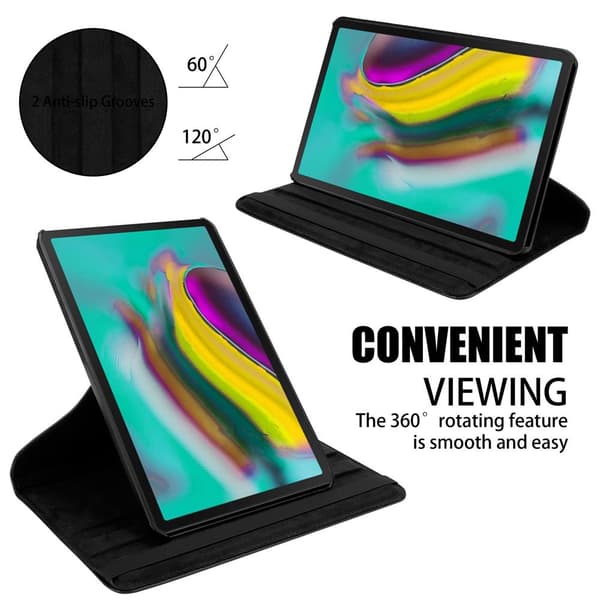 Deksel for Samsung Galaxy Tab S5e (10.5 tommer) Lommebokdeksel til Nettbrett UTEN Auto Wake Up, med stativfunksjon og elastisk båndlukking