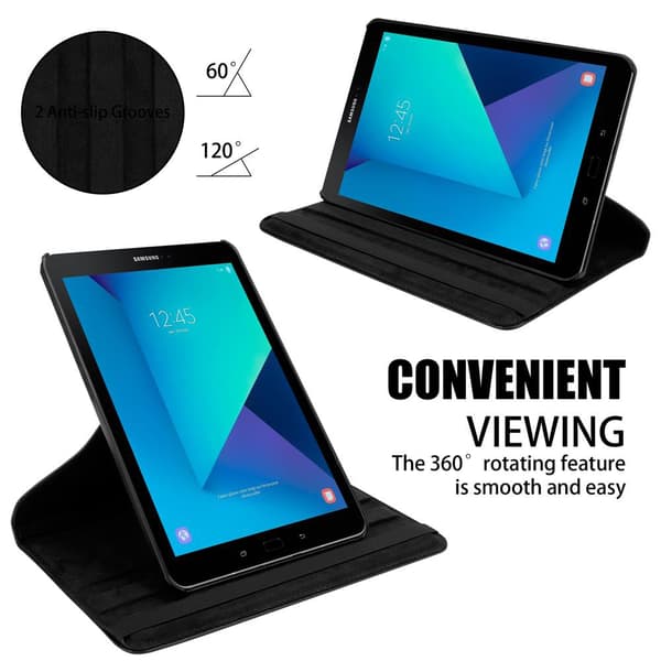 Samsung Galaxy Tab S3 (9.7 Tulli) Lompakkokotelo Matkapuhelinkotelo Suojakuori Suojakotelo ilman Auto Wake Up, jalusta toiminto ja kuminauha
