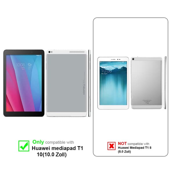 Huawei MediaPad T1 10 (10.0 Zoll) Lompakkokotelo Matkapuhelinkotelo Suojakuori Suojakotelo ilman Auto Wake Up, jalusta toiminto ja kuminauha