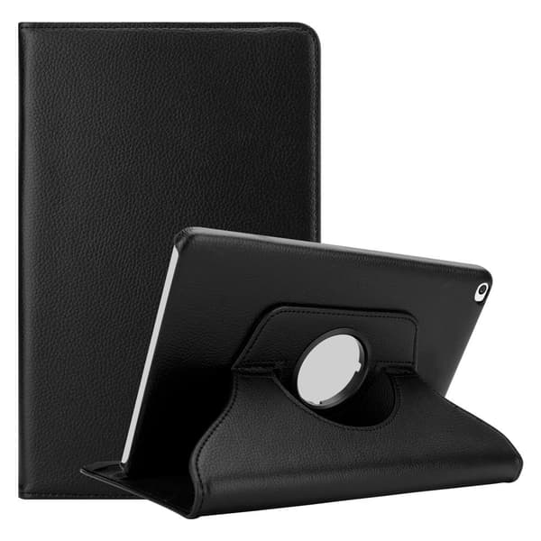 Huawei MediaPad T1 10 (10.0 Zoll) Lompakkokotelo Matkapuhelinkotelo Suojakuori Suojakotelo ilman Auto Wake Up, jalusta toiminto ja kuminauha ELDERBERRY MUSTA