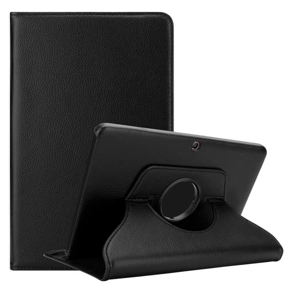Fordal för surfplatta för Samsung Galaxy Tab 4 (10.1 tum) Skal UTAN automatisk väckning, med ståfunktion och elastisk bandstängning FLÄDER SVART