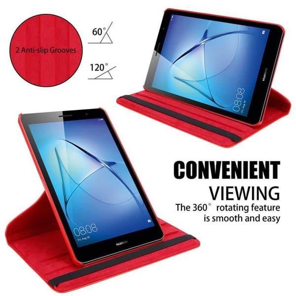 Huawei MediaPad T3 8 (8.0 Tulli) Lompakkokotelo Matkapuhelinkotelo Suojakuori Suojakotelo ilman Auto Wake Up, jalusta toiminto ja kuminauha sulkeminen