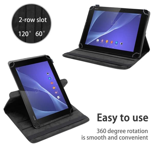 Sony Xperia Tablet Z2 (10.1 Zoll) Suojakuori Suojakotelo Tablet Kotelo 60 astetta Faux Nahka Stand toiminto ja joustava hihna
