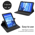 Pikkukuva 3 / 6: Lenovo Tab M10 (10.1 Zoll) TB-X505F Suojakuori Suojakotelo Tablet Kotelo 60 astetta Faux Nahka Stand toiminto ja joustava hihna