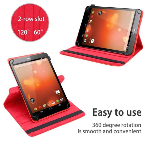 Deksel for LG G Pad 8.3 360 graders beskyttelsesetui nettbrett i kunstskinn med stativfunksjon og elastisk stropp