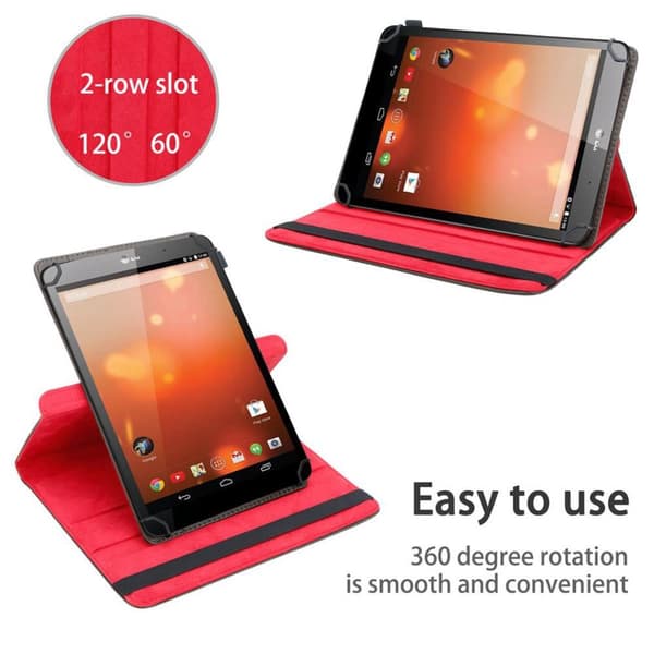 Deksel for LG G Pad 8.3 360 graders beskyttelsesetui nettbrett i kunstskinn med stativfunksjon og elastisk stropp