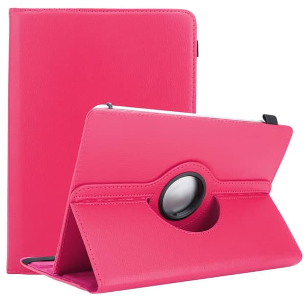 Deksel for Lenovo Tab 4 10 PLUS (10.1 tommer) 360 graders beskyttelsesetui nettbrett i kunstskinn med stativfunksjon og elastisk stropp ROSA