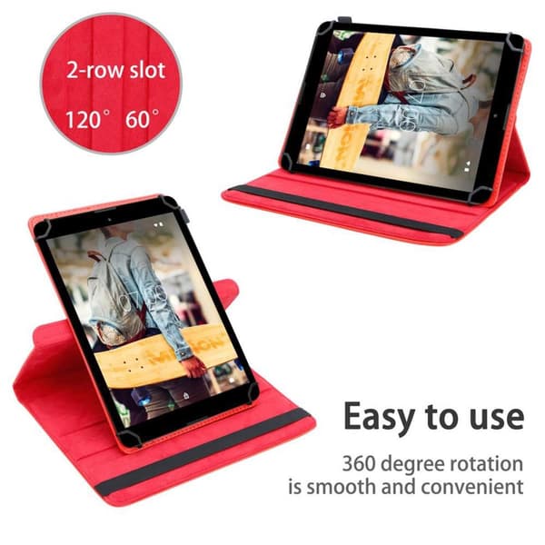 Deksel for Medion LifeTab P9701 360 graders beskyttelsesetui nettbrett i kunstskinn med stativfunksjon og elastisk stropp