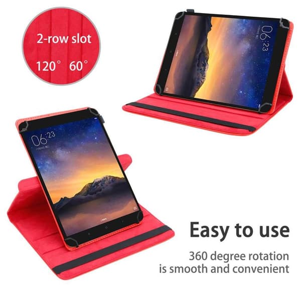 Fordal för surfplatta för Xiaomi Mi Pad 2 (7.9 tum) Skal 360 Graders skyddsomslag av läderimitation med stativfunktion och elastiskt band