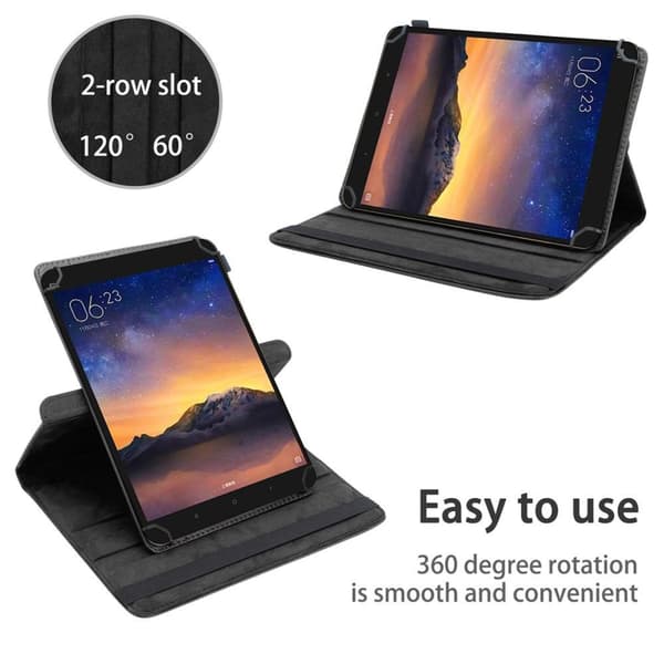 Fordal för surfplatta för Xiaomi Mi Pad 2 (7.9 tum) Skal 360 Graders skyddsomslag av läderimitation med stativfunktion och elastiskt band