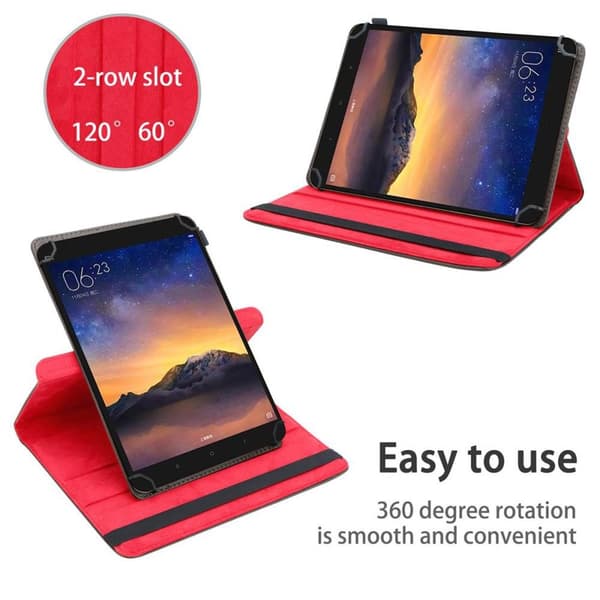 Fordal för surfplatta för Xiaomi Mi Pad 2 (7.9 tum) Skal 360 Graders skyddsomslag av läderimitation med stativfunktion och elastiskt band