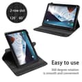 Miniatyrbilde 2 av 5: Deksel for Acepad A140 (10.1 tommer) 360 graders beskyttelsesetui nettbrett i kunstskinn med stativfunksjon og elastisk stropp