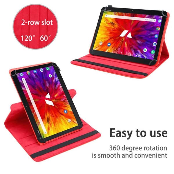 Acepad A121 (10.1 Zoll) Suojakuori Suojakotelo Tablet Kotelo 60 astetta Faux Nahka Stand toiminto ja joustava hihna