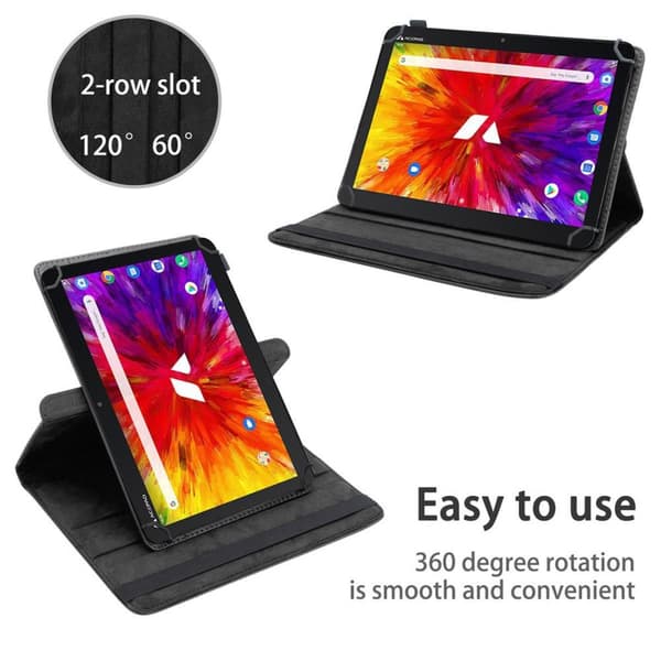 Acepad A121 (10.1 Zoll) Suojakuori Suojakotelo Tablet Kotelo 60 astetta Faux Nahka Stand toiminto ja joustava hihna