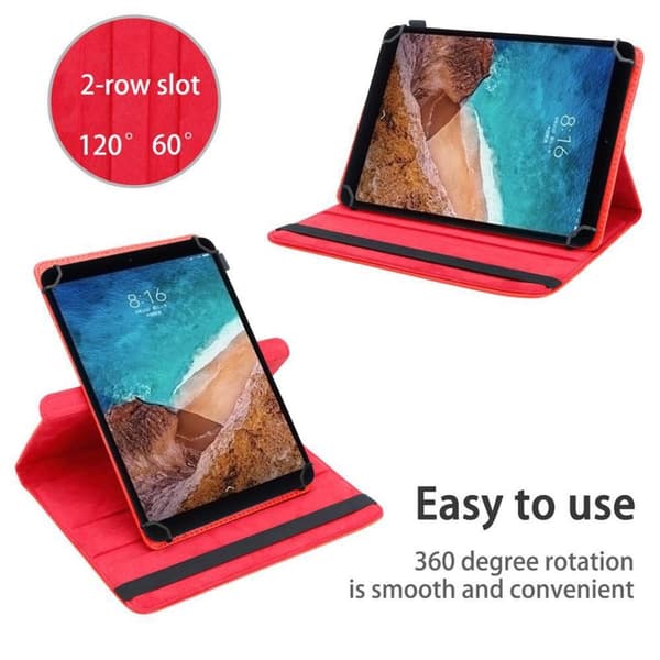 Deksel for Xiaomi Mi Pad 4 PLUS (10.1 tommer) 360 graders beskyttelsesetui nettbrett i kunstskinn med stativfunksjon og elastisk stropp