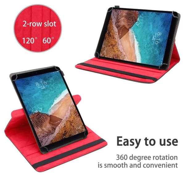 Deksel for Xiaomi Mi Pad 4 PLUS (10.1 tommer) 360 graders beskyttelsesetui nettbrett i kunstskinn med stativfunksjon og elastisk stropp