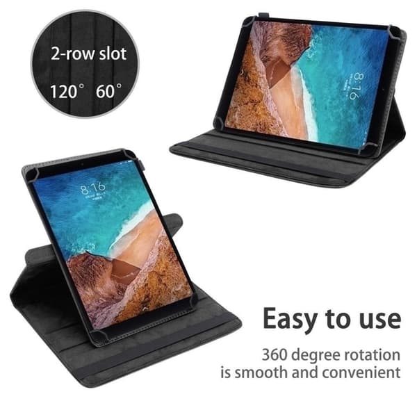 Deksel for Xiaomi Mi Pad 4 PLUS (10.1 tommer) 360 graders beskyttelsesetui nettbrett i kunstskinn med stativfunksjon og elastisk stropp