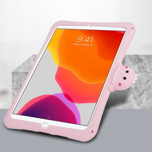 Deksel til iPad MINI 4 (7.9 tommer) Beskyttelsesdeksel for barn laget av fleksibelt TPU-silikon med stativfunksjon