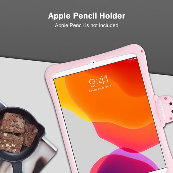 Deksel til iPad MINI 4 (7.9 tommer) Beskyttelsesdeksel for barn laget av fleksibelt TPU-silikon med stativfunksjon