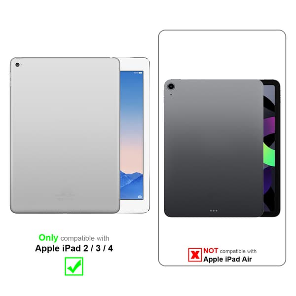Deksel til iPad 2 / 3 / 4 Ultratynt Nettbrett Silikondeksel av fleksibel TPU-silikon med stativfunksjon