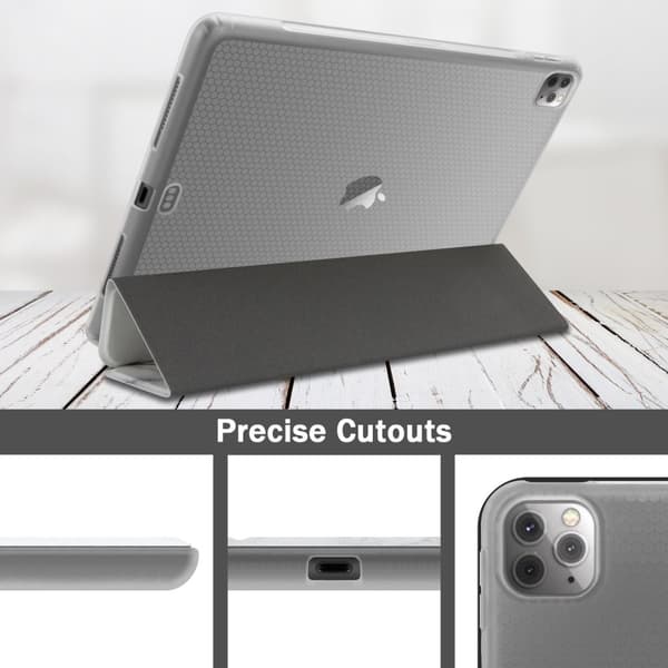 Deksel til iPad PRO 11 2020 / 2021 (11 tommer) Ultratynt Nettbrett Silikondeksel av fleksibel TPU-silikon med stativfunksjon