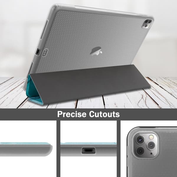 Deksel til iPad PRO 11 2020 / 2021 (11 tommer) Ultratynt Nettbrett Silikondeksel av fleksibel TPU-silikon med stativfunksjon