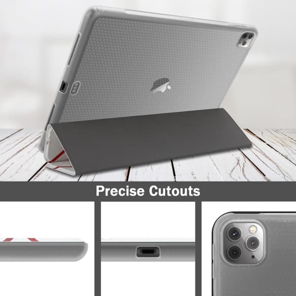 Deksel til iPad PRO 11 2020 / 2021 (11 tommer) Ultratynt Nettbrett Silikondeksel av fleksibel TPU-silikon med stativfunksjon